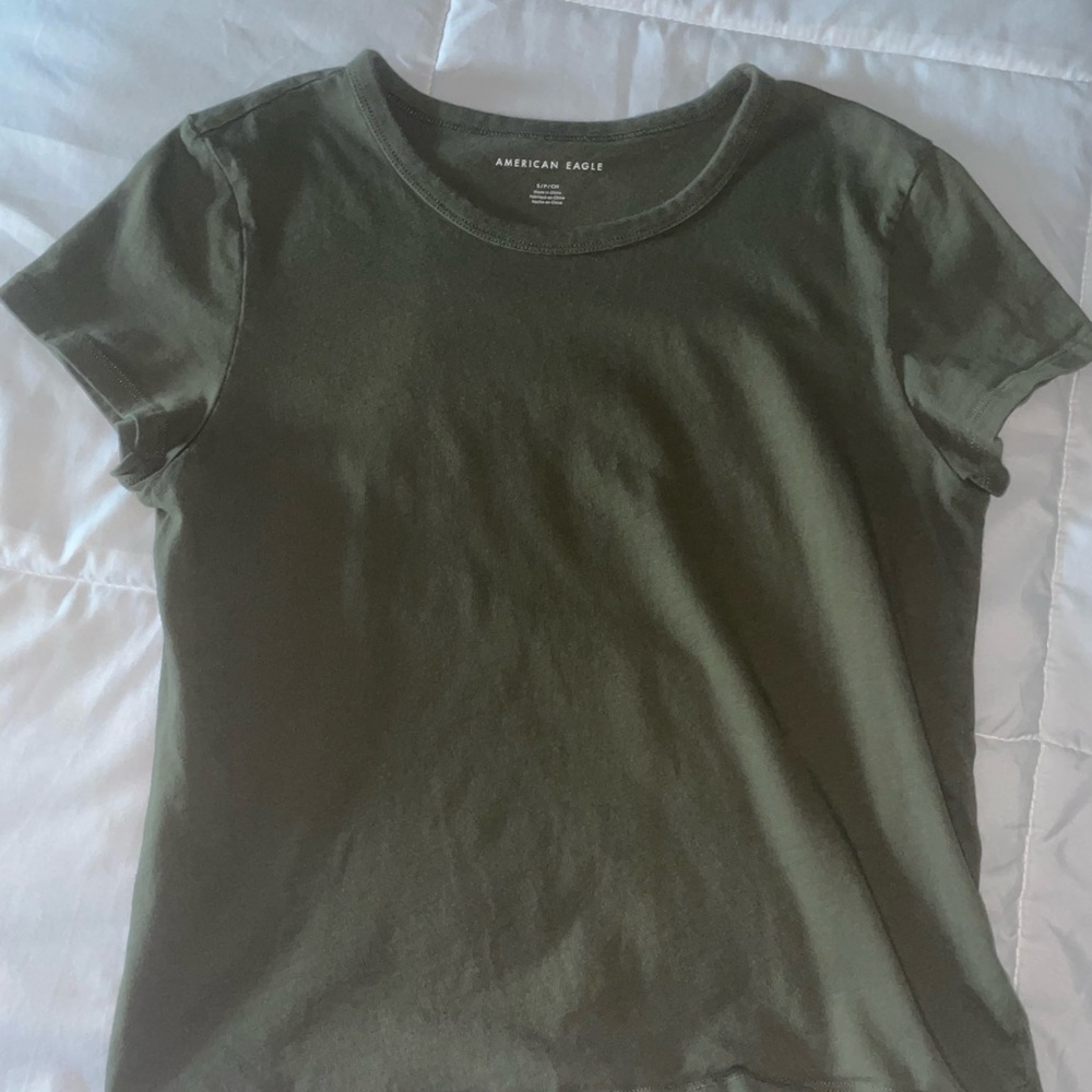 American Eagle Outfitters Olive Crop Top